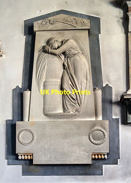 Photo 6"x4" Monument to Thomas Sainsbury - St Mary's church, Market Lavington Fiddington Sands c2011