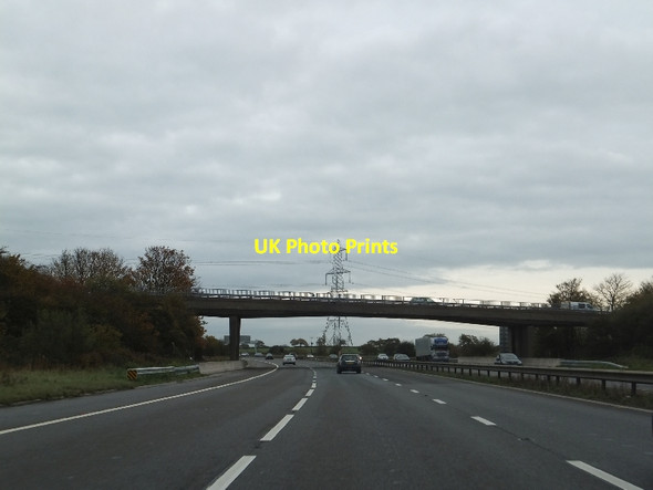 Photo 6"x4" Minor road crossing M5 near Hortham Farm Gaunt's Earthcott c2011
