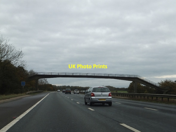 Photo 6"x4" Footbridge over M5 near Tockington Park Farm Gaunt's Earthcott c2011