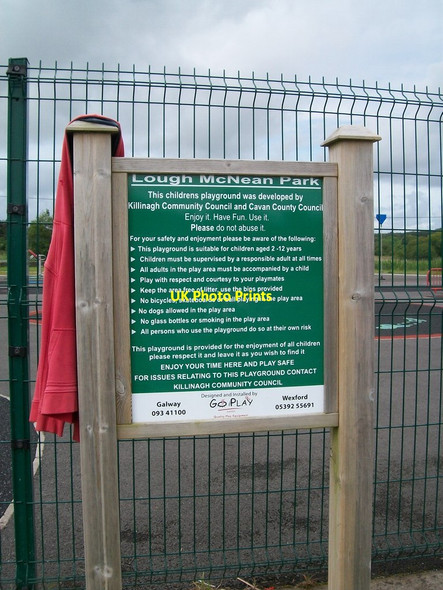 Photo 6"x4" Notice at Children's Playground at Lough MacNean Upper Blacklion c2011