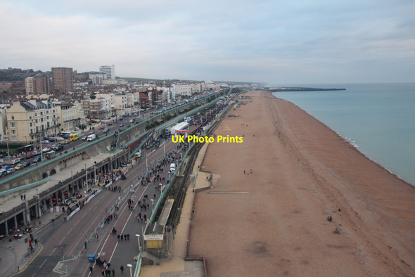 Photo 6"x4" Brighton Beach from above Kemp Town c2011