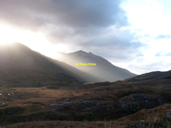Photo 6"x4" Stormy sky over Glen Strathfarrar Garbh-uisge c2011