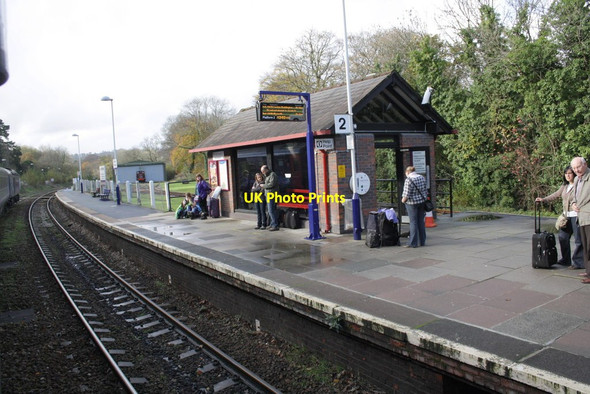 Photo 6"x4" Up platform waiting shelter of Bodmin Parkway Station Bofarnel c2011