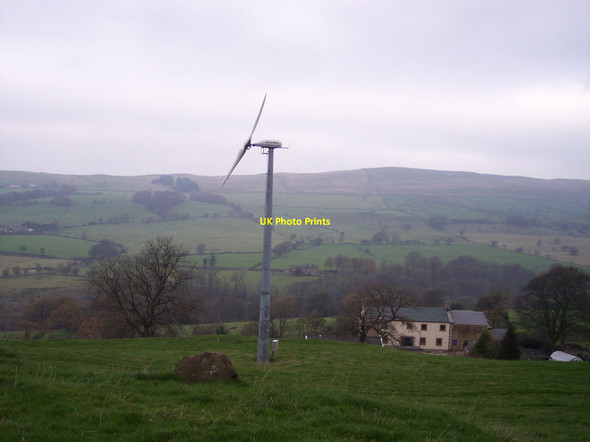 Photo 6"x4" Wind turbine at Whitticker's Farm Sabden c2011