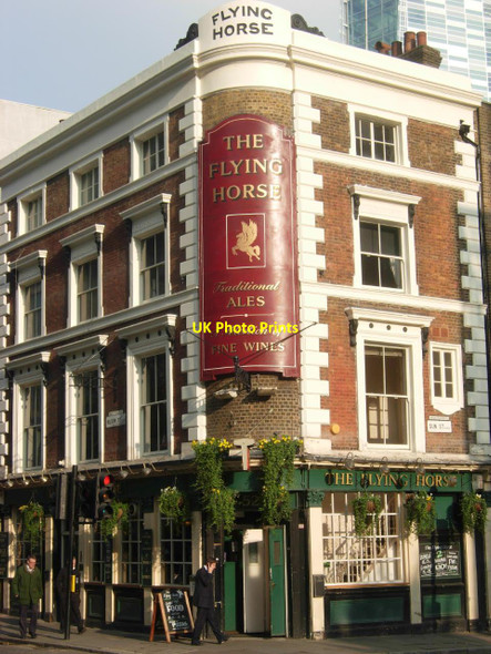 Photo 6"x4" The Flying Horse, Finsbury London c2011