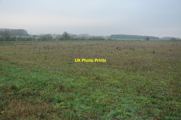 Photo 6"x4" Farmland on a dull day Sunhill\/SP1102 c2011