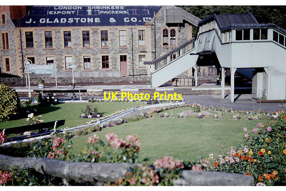 Photo 6"x4" The former Galashiels Railway Station gardens Galashiels c1965