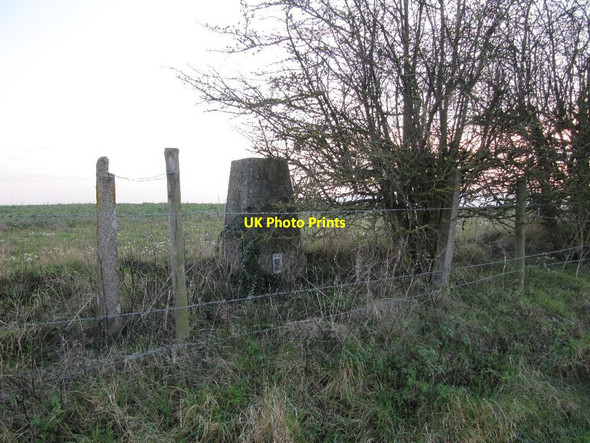 Photo 6"x4" Trig point by the fence South Stoke\/SU5983 c2011
