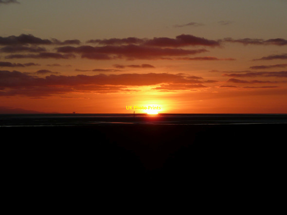 Photo 6"x4" Sunset at Lytham Saltcotes c2011