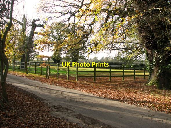 Photo 6"x4" Paddock by Foxburrow House, Melton Woodbridge\/TM2649 c2011