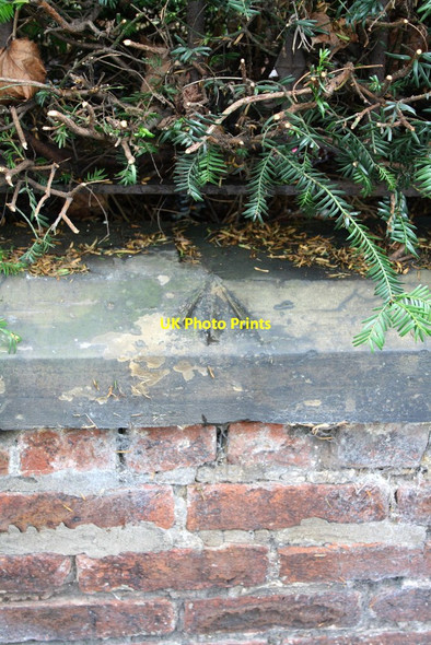 Photo 6"x4" Benchmark on Holme View House wall, Norfolk Road Carlisle c2011