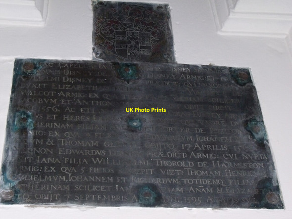 Photo 6"x4" Memorial Brass to John Disney Carlton-le-Moorland c2011