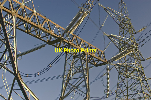 Photo 6"x4" Pylons, Creyke Beck, near Cottingham Cottingham\/TA0432 c2011