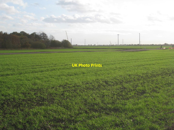 Photo 6"x4" Wind farm construction site Moorends c2011