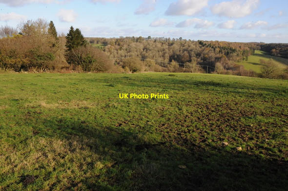 Photo 6"x4" View across the Frome valley Lypiatt c2011