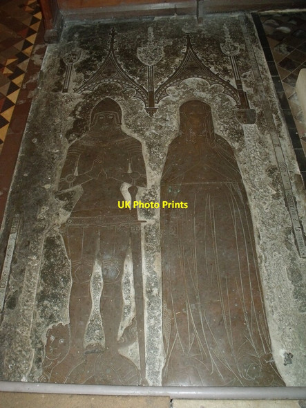 Photo 6"x4" Brass of Sir Thomas Massingberd and Lady, St Peters Church, Gunby Gunby\/TF4666 c2011