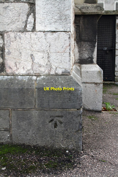 Photo 6"x4" Benchmark on St Lukes College Exeter c2011