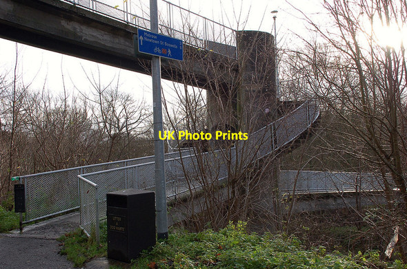 Photo 6"x4" Footbridges and steps, Langlee Galashiels c2011