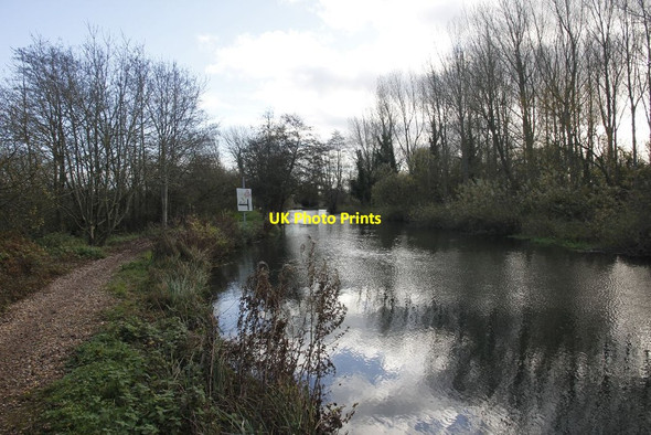 Photo 6"x4" Sign on the side Woolhampton c2011
