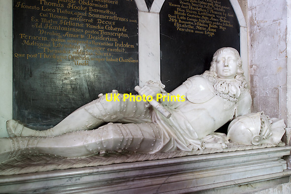 Photo 6"x4" Thomas Hooke monument - St Lawrence's church, Wootton St Lawrence (detail 1) Wootton St Lawrence c2011