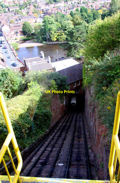 Photo 6"x4" Looking down the Cliff Railway Bridgnorth c2011