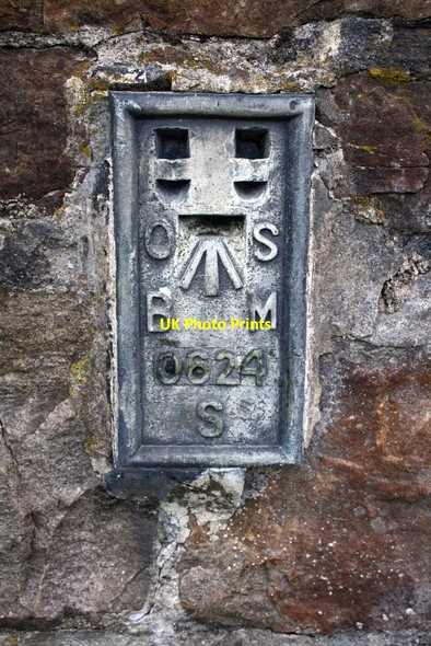 Photo 6"x4" Benchmark on the Institute Bainbridge c2011