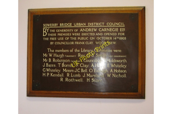 Photo 6"x4" Sowerby Bridge Library 1905 Sowerby Bridge c2008