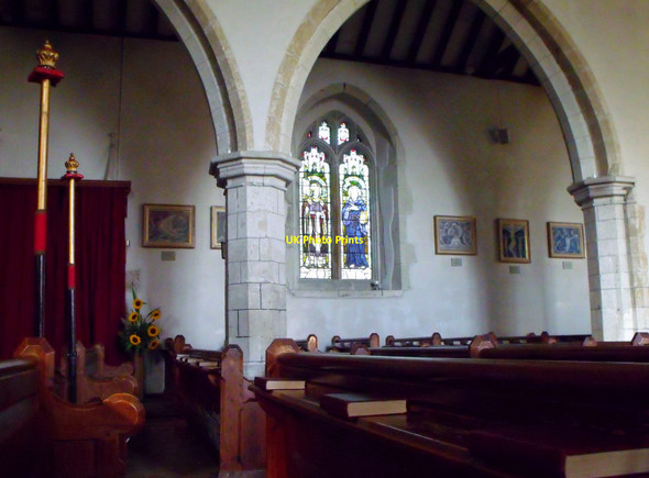 Photo 6"x4" Interior of  St Georges, Brede Brede c2011