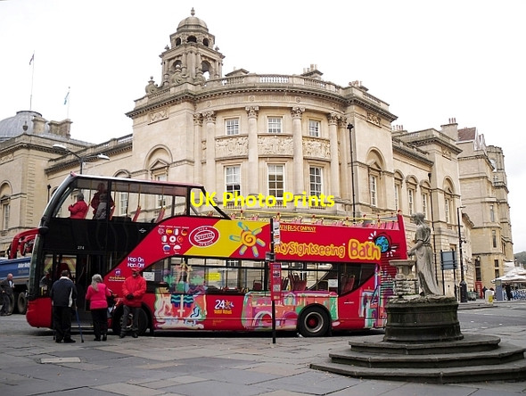 Photo 6"x4" Bath sightseeing bus Bath\/ST7464 c2011