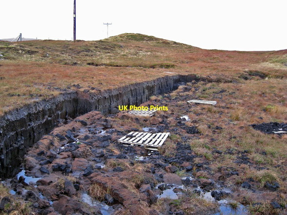 Photo 6"x4" Peat workings Garrachan c2011