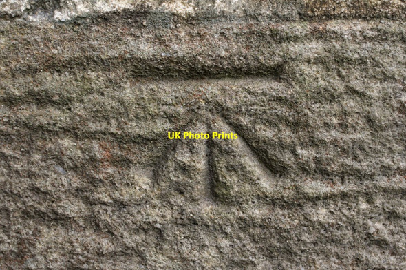 Photo 6"x4" Cut Bench Mark, St John The Evangelist Church North Rigton c2011
