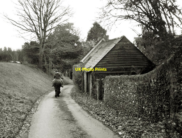 Photo 6"x4" Sheds and Horse Rider, Bix Hill House Broadplat c2011