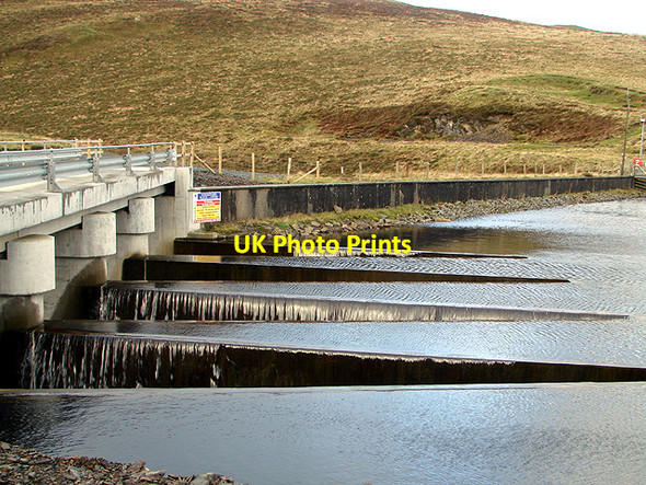 Photo 6"x4" Labyrinth spillway at Craig y Pistyll dam Cwmsymlog c2011