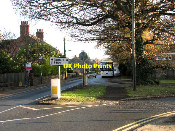Photo 6"x4" Thetford Road (B1107) through Brandon Brandon\/TL7886 c2011