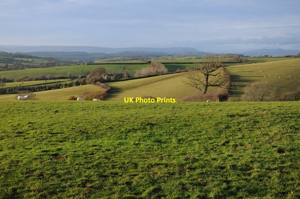 Photo 6"x4" View west from Near Llanvihangel Court Cobbler's Plain c2011