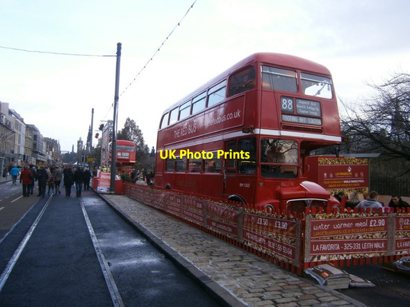 Photo 6"x4" Red Bus, Princes Street,  Edinburgh Edinburgh c2011