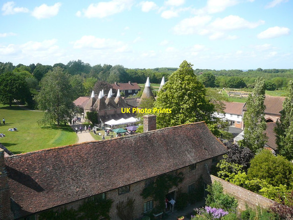 Photo 6"x4" Buildings and oast houses as seen from the tower at Sissinghurst Castle Camden Hill c2011