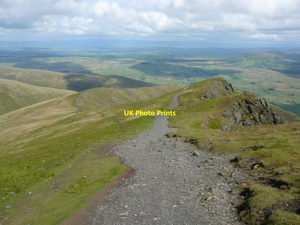 Photo 6"x4" Path nearing the top of Blencathra, View east Scales\/NY3426 c2011