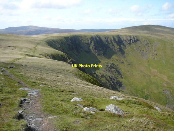 Photo 6"x4" Cliff scenery on the north eastern side of Bannerdale Crags Mungrisdale c2011