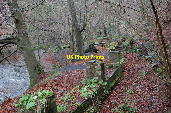 Photo 6"x4" Old mill lade, Roslin gunpowder mills Auchendinny c2011