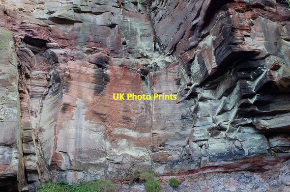 Photo 6"x4" Sculpted sandstone by the North Esk Auchendinny c2011