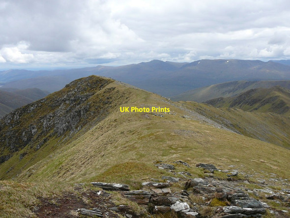 Photo 6"x4" View south east from the summit of Sgurr Choinnich Sg\u00f9rr Choinnich c2011