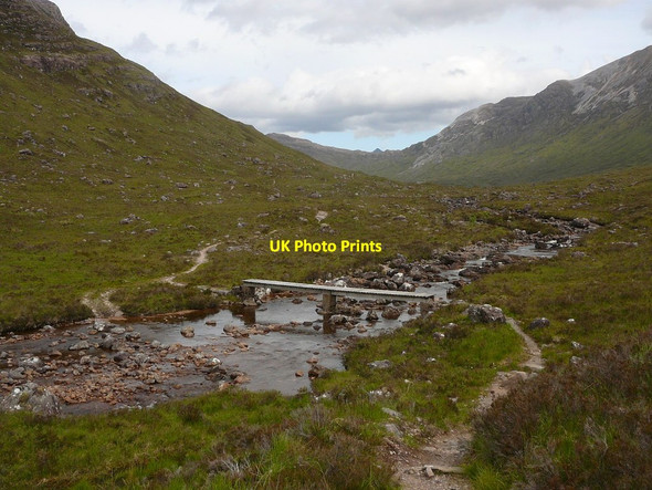 Photo 6"x4" Footbridge over the Fionn-abhainn Coulags c2011