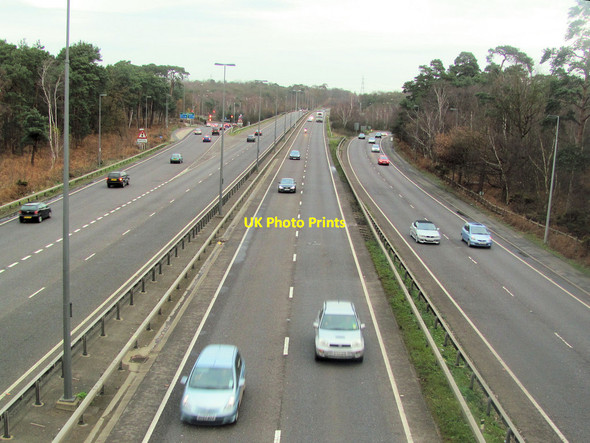 Photo 6"x4" A3 approaching M25 junction from footbridge Bridge End\/TQ0757 c2011