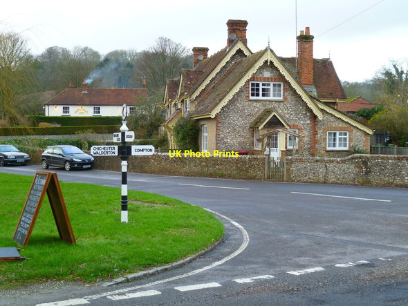 Photo 6"x4" The crossroads in West Marden West Marden c2011