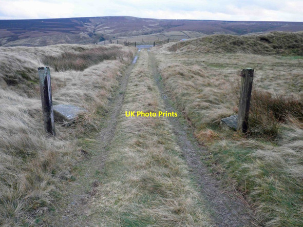 Photo 6"x4" Track from the Woodhead tunnel air shafts Dunford Bridge c2011