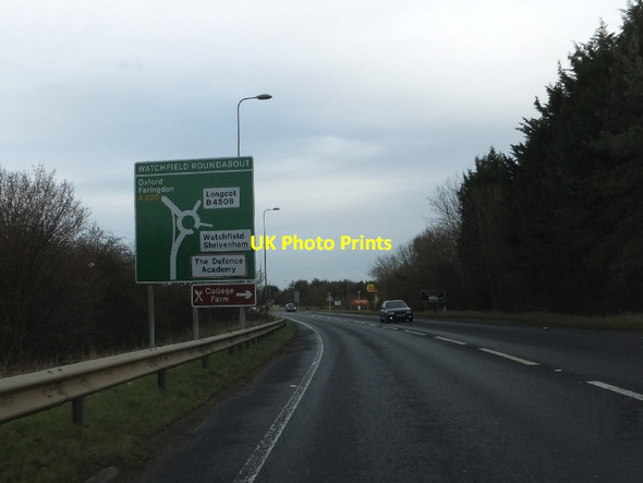 Photo 6"x4" A420 approaching Watchfield Roundabout Watchfield\/SU2490 c2011