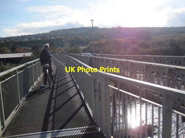 Photo 6"x4" Ovingham Pedestrian Bridge over the River Tyne Prudhoe c2011