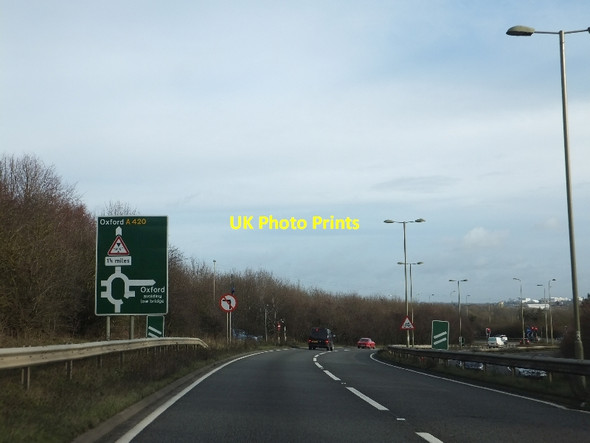 Photo 6"x4" A420 approaching roundabout at Botley Botley\/SP4805 c2011