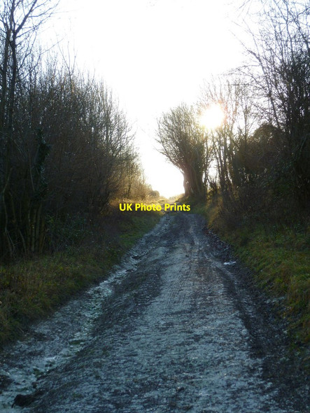 Photo 6"x4" Muddy ascent to Glatting Beacon Upwaltham c2012